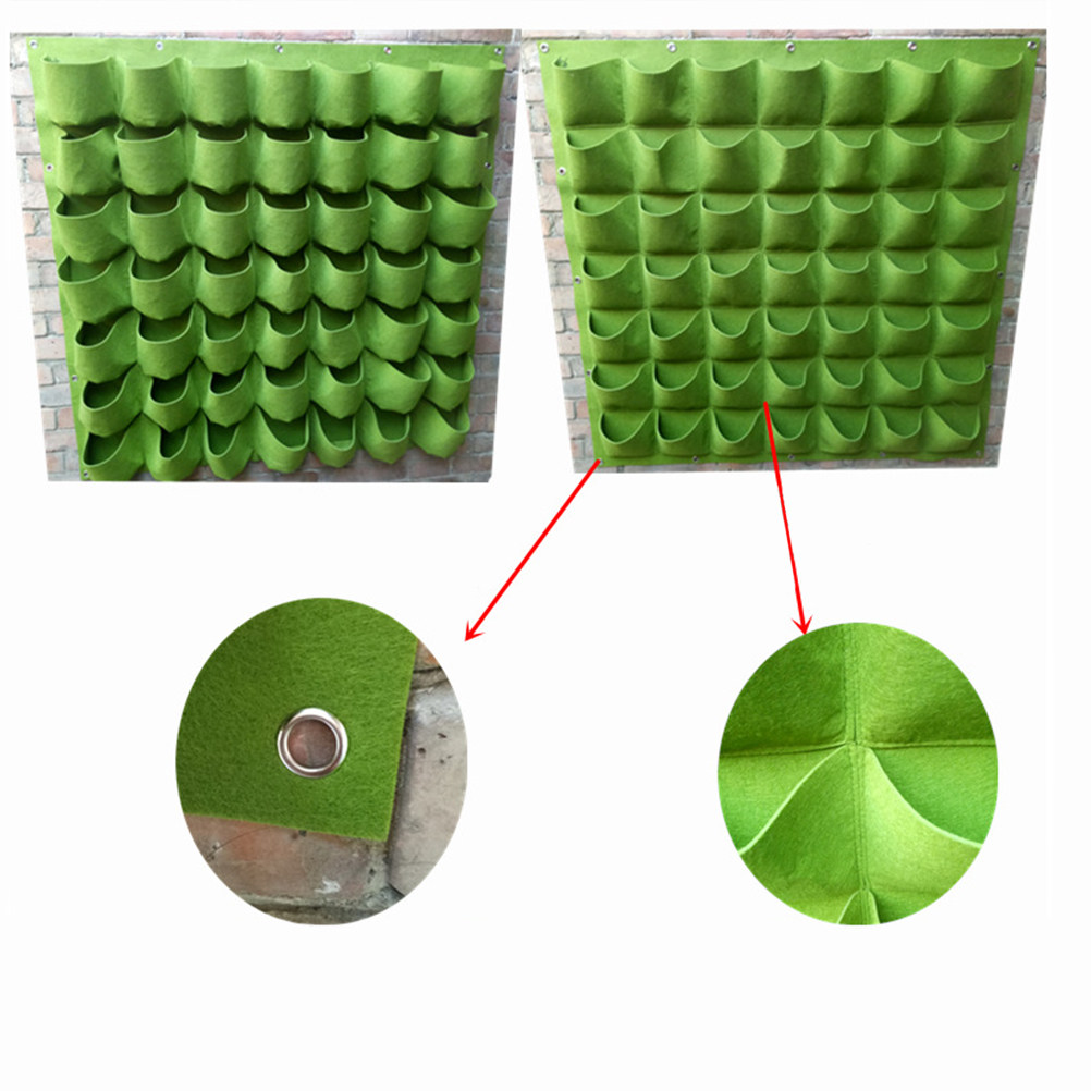 Grow Bags - 1個入り 垂直型フェルト製吊り下げプランター 壁掛け植物バッグ 12ポケット栽培容器 屋内外用 ハーブ、多肉植物、野菜用
