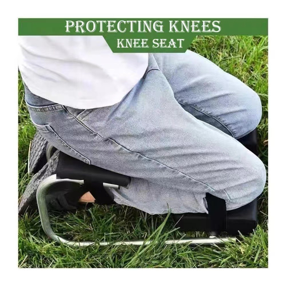 Garden Kneeling Pad - 移動式ガーデンニーリングスツール、ニンニク摘み補助用、厚いパッド付き作業用座席、除草・収穫用、膝の痛みを軽減