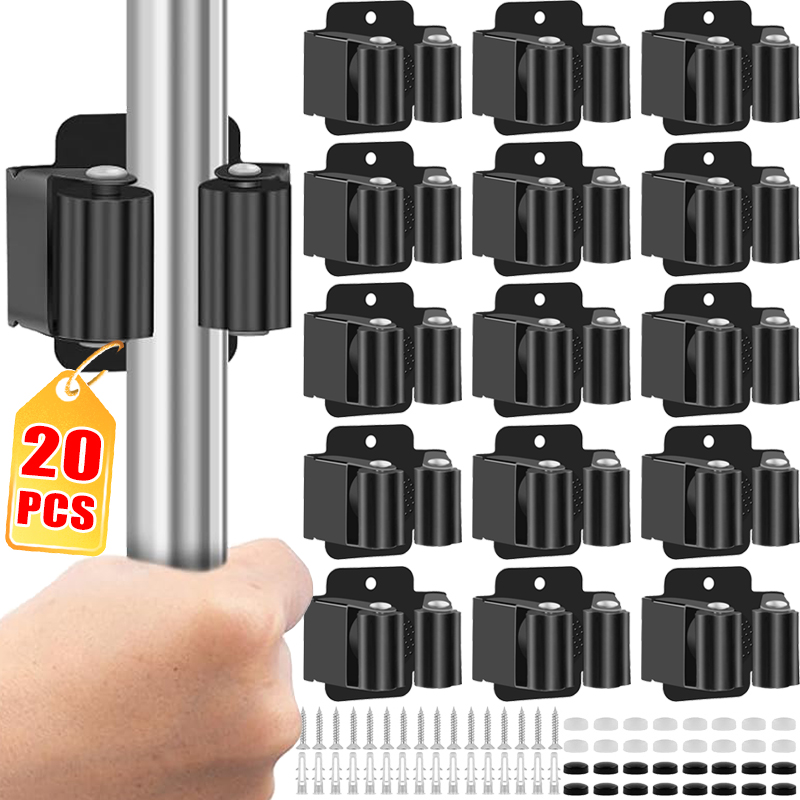 Gardening Tools Rack - ステンレス製モップホルダー壁掛けほうき収納フックハンガー浴室キッチンガーデンツール整理ラック（ネジ付き）
