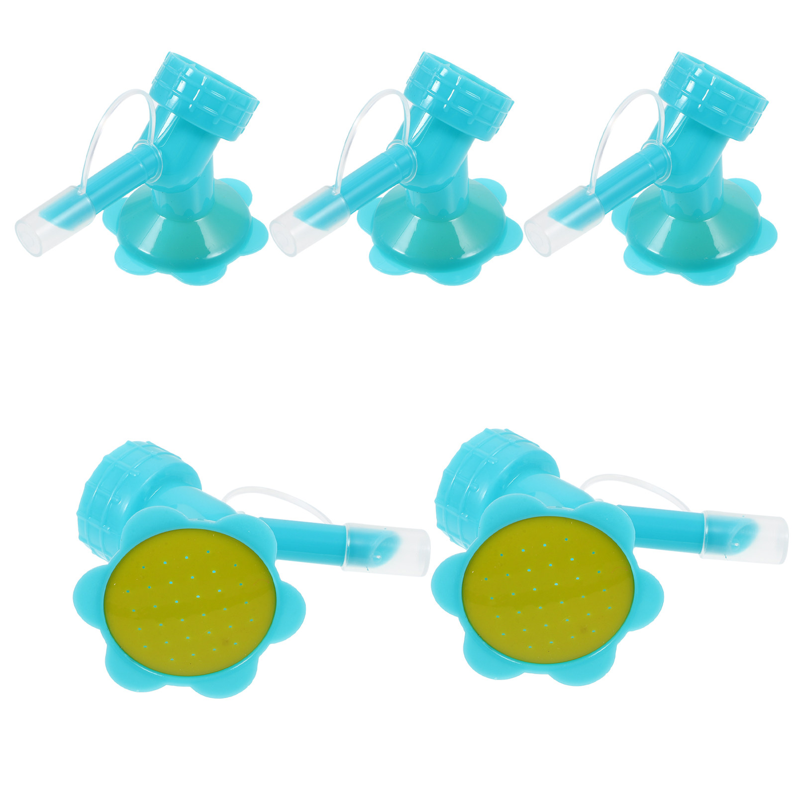 Gardening Tools Plastic - 5個入りガーデニングスプリンクラーノズル、耐久性のあるプラスチック製、均一な水流、植栽ツール、ボトルアタッチメント、室内の花、バルコニー、庭用