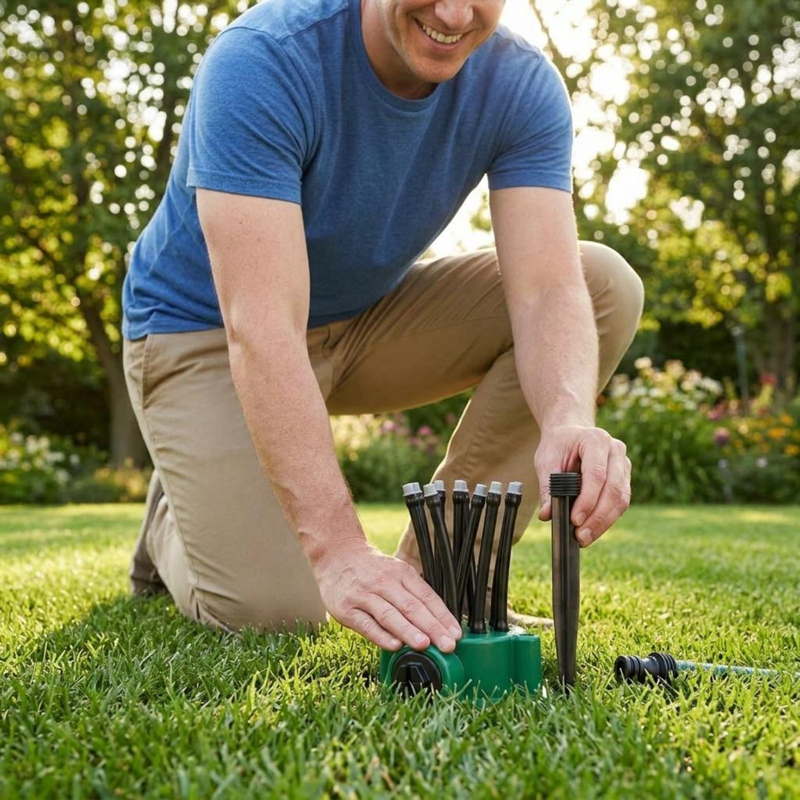 Gardening Tools Plastic - 360度スプリンクラー ジェントルミストスプレー マルチヘッドスプリンクラー 屋外散水ギア クイックコネクトガーデンツール 庭用