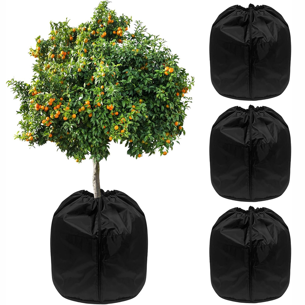 Grow Bags - 冬の植物カバー霜よけバッグ屋外庭園低木樹木鉢植え植物保護オックスフォード布凍結防止保温カバー