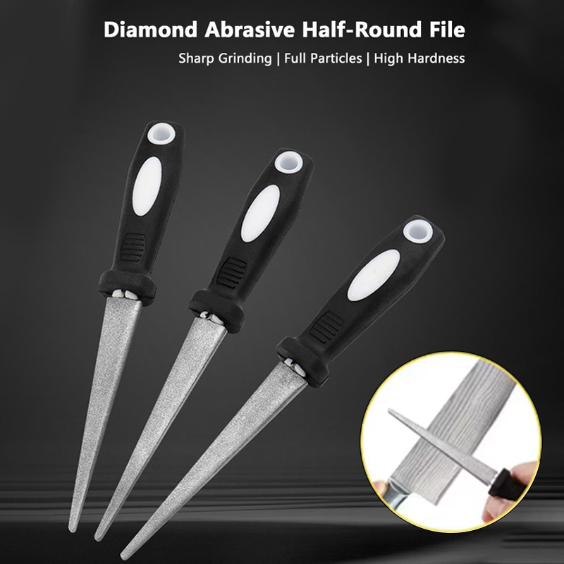 Gardening Tools Knife - ダイヤモンドシャープナー金属製ダブルサンドファイルはさみ園芸工具シャープナー両面フラット＆カーブデザインナイフシャープナー