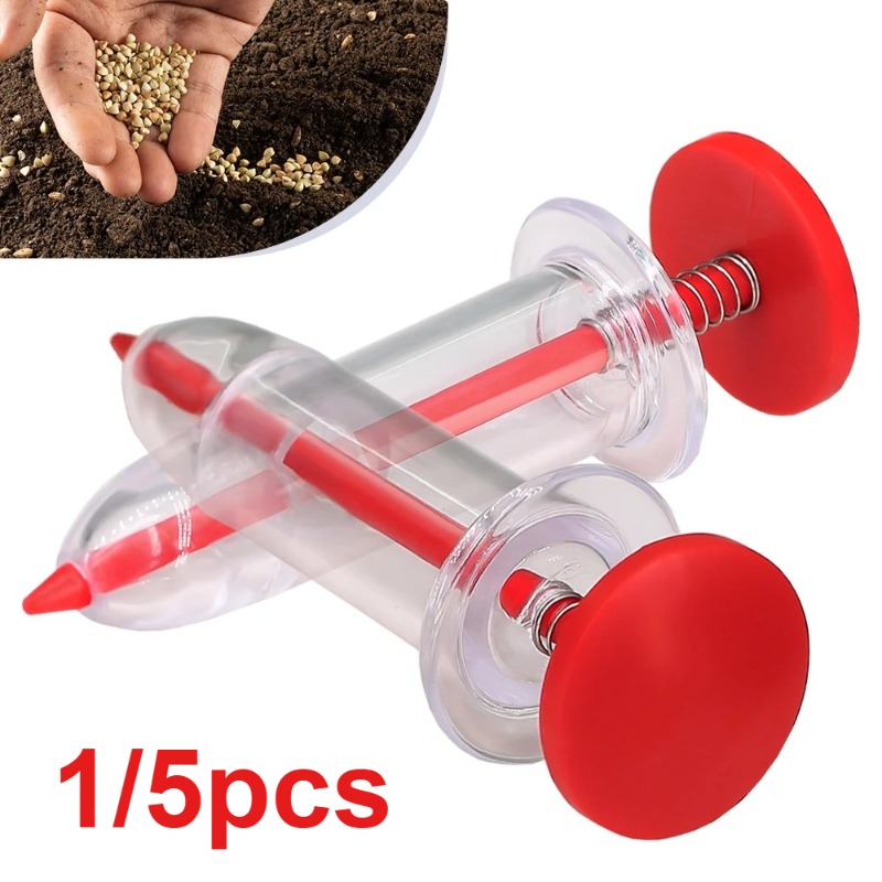 Gardening Tools Hand - 1個/5個入り 注射式プランター 種まきディスペンサー 手動式プランター ミニハンドスプレッダー ガーデン播種・施肥ツール