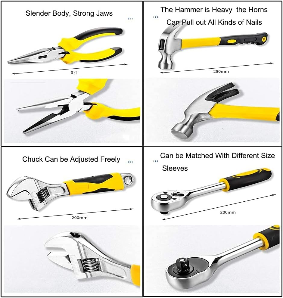 家庭用ハンドツールセット マニュアルコンビネーションツールボ - Gardening Tools Price のレビューと価格