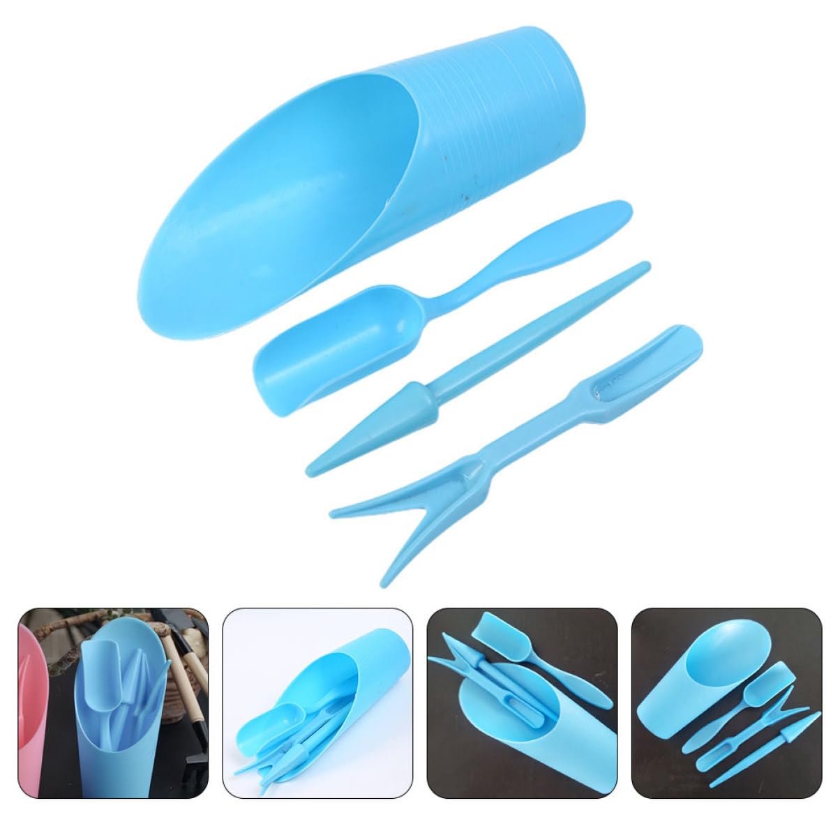 4 ピース/セット、プラスチック耐久性のあるバケツシャベル鉢 - Gardening Tools Hand のレビューと価格