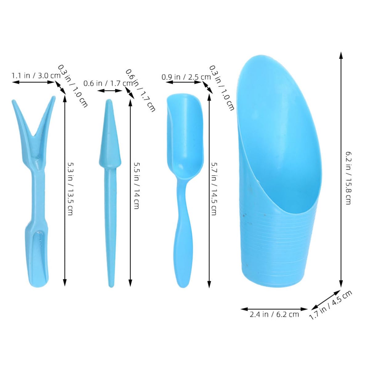 4 ピース/セット、プラスチック耐久性のあるバケツシャベル鉢 - Gardening Tools Hand のレビューと価格