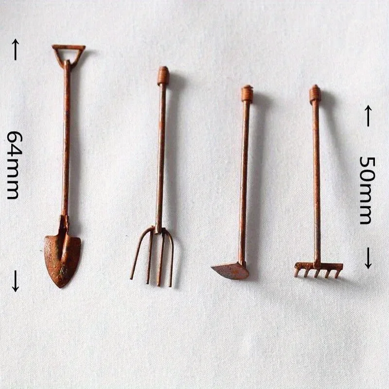 ミニチュアガーデン装飾品、さびた金属工芸品、ガーデニング錆び - Gardening Tools Toys のレビューと価格