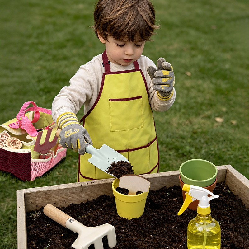 キッズガーデンツールセットごっこ遊び屋外シャベル熊手鍬水まき - Gardening Tools Toys のレビューと価格