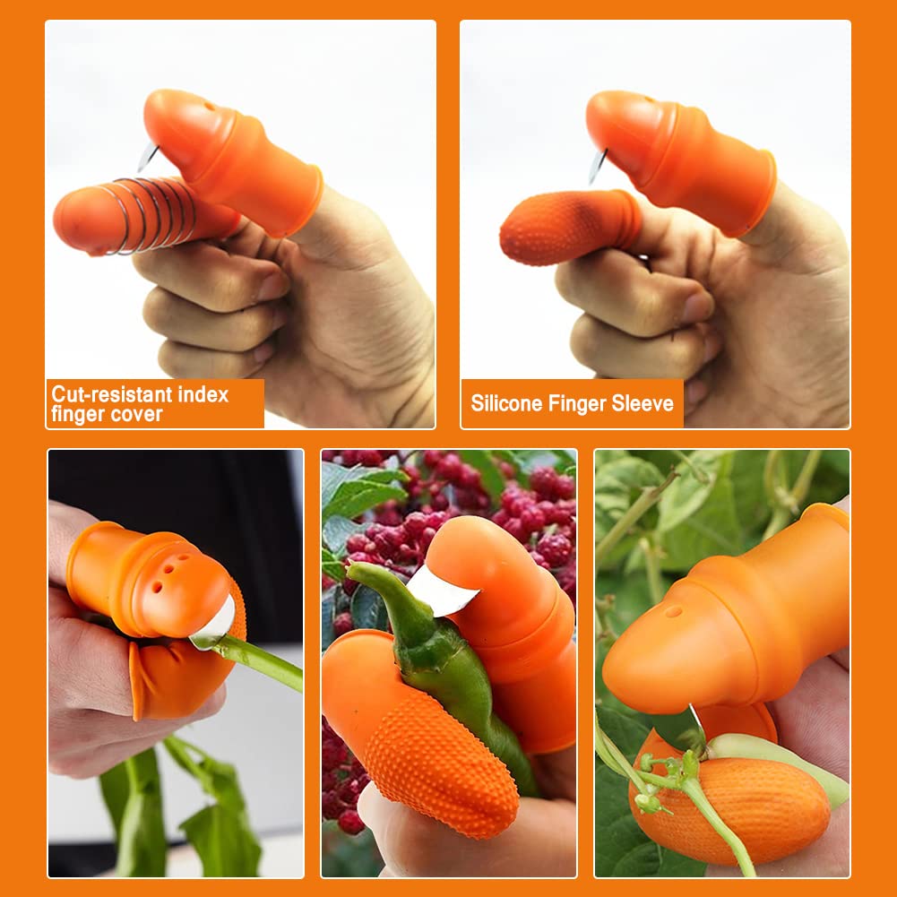 園芸用シリコン製親指ナイフプロテクター収穫ツール指用植物果物 - Gardening Tools Knife のレビューと価格