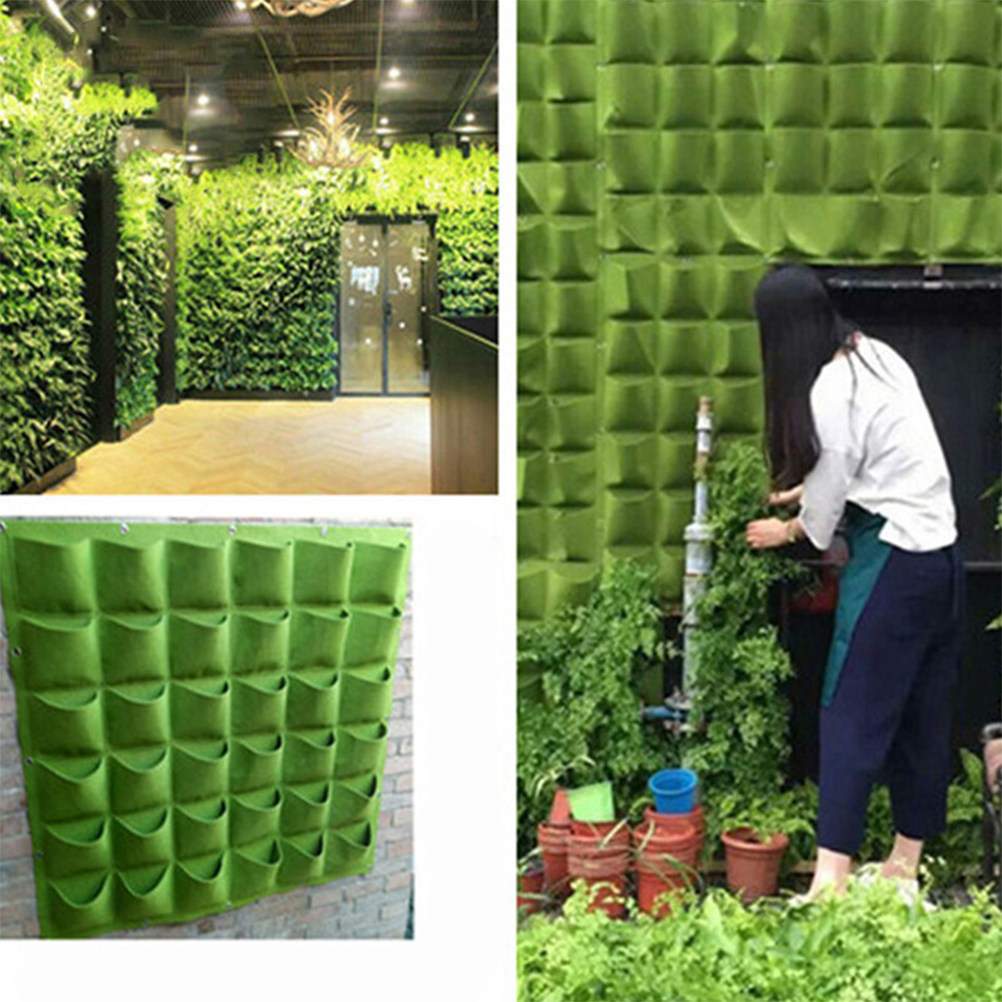 1個入り 垂直型フェルト製吊り下げプランター 壁掛け植物バッ - Grow Bags のレビューと価格