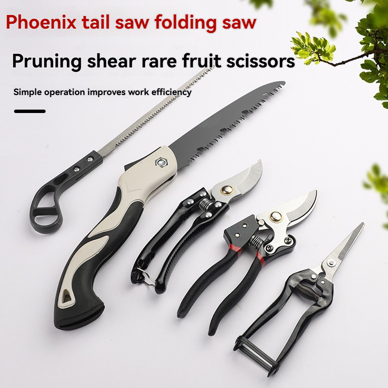 折りたたみ式のこぎり付き園芸剪定鋏セット、5点セットの園芸工 - Gardening Tools Knife のレビューと価格