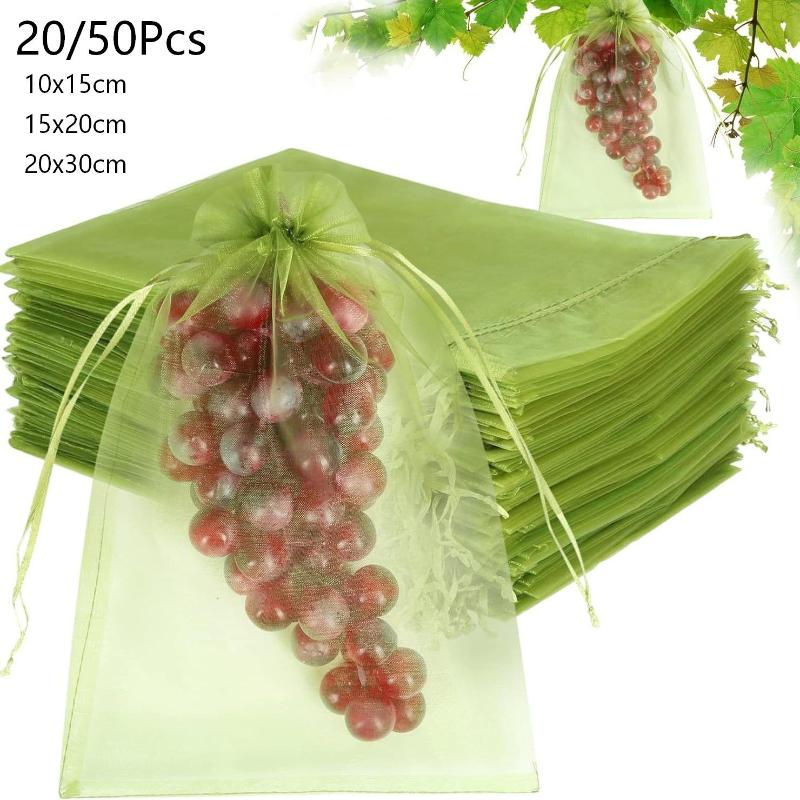 * 20/50 個再利用可能な果実保護巾着袋植物保護メッシュ - Grow Bags のレビューと価格
