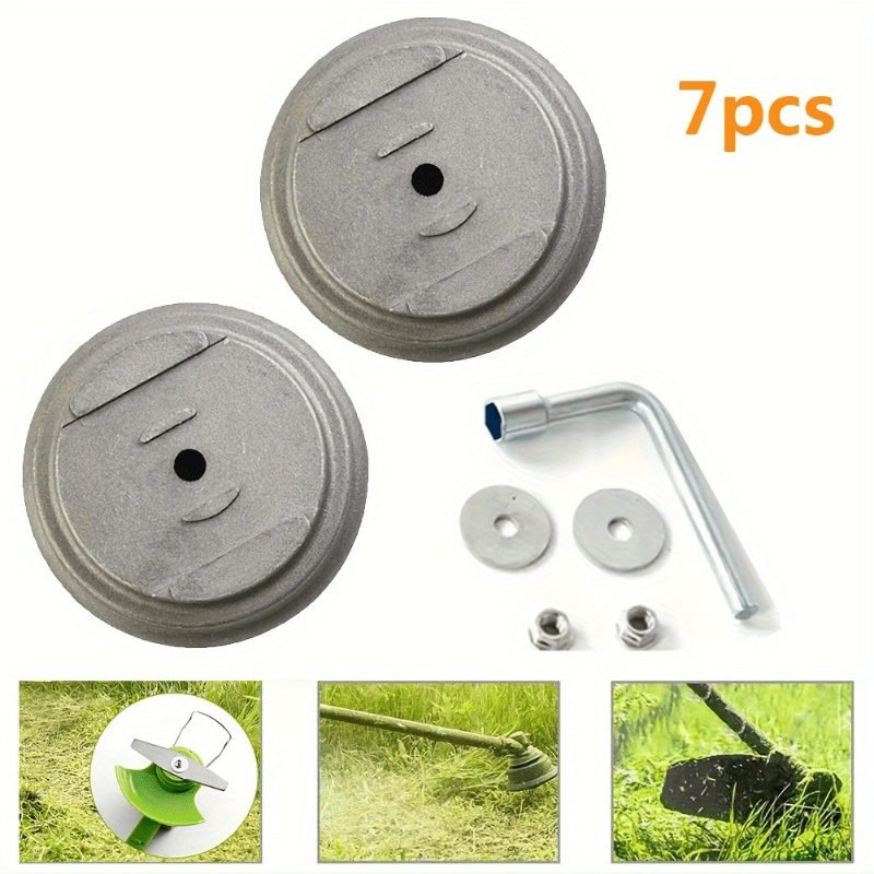 7個入り電動芝刈り機ブレードベースセット、頑丈な交換用保護カ - Gardening Tools Bundle のレビューと価格