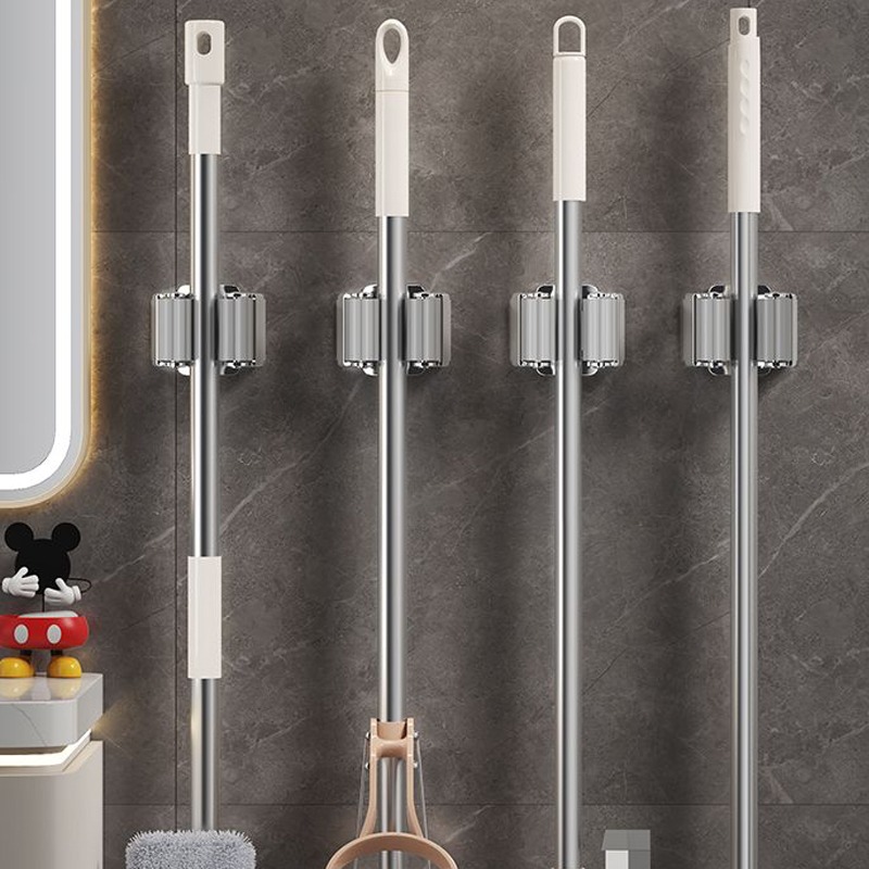 ステンレス製モップホルダー壁掛けほうき収納フックハンガー浴室 - Gardening Tools Rack のレビューと価格