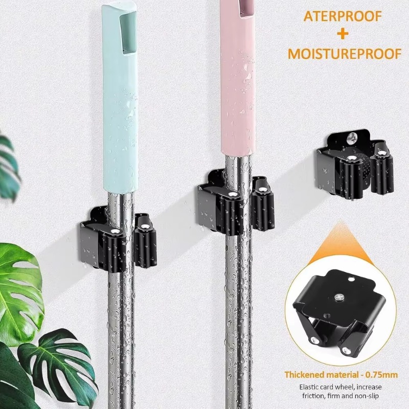 ステンレス製モップホルダー壁掛けほうき収納フックハンガー浴室 - Gardening Tools Rack のレビューと価格