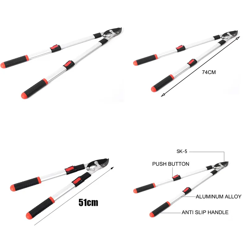 ロングプルーナーブランチ伸縮式ガーデンSK5鋼製園芸はさみツ - Gardening Tools Hand のレビューと価格