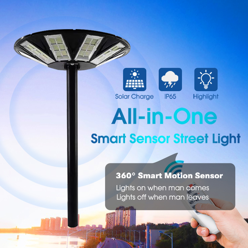 UFOソーラーガーデンライト600Wガレージ屋外駐車場ランプ - Gardening Tools Price のレビューと価格