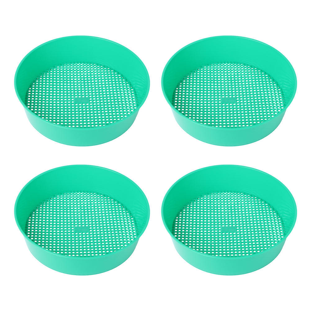 4個入りガーデン土壌ふるい器、頑丈なプラスチック製ふるい皿、 - Gardening Tools Plastic のレビューと価格