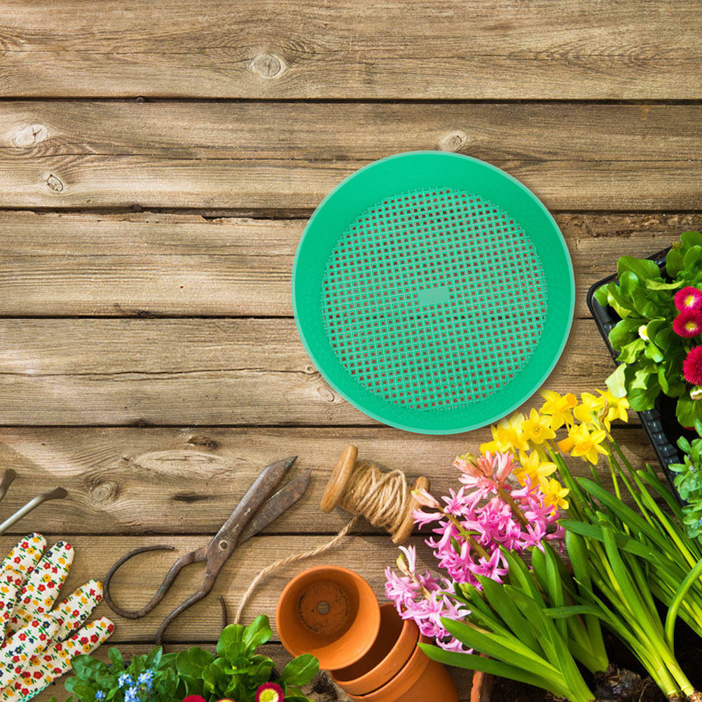 4個入りガーデン土壌ふるい器、頑丈なプラスチック製ふるい皿、 - Gardening Tools Plastic のレビューと価格