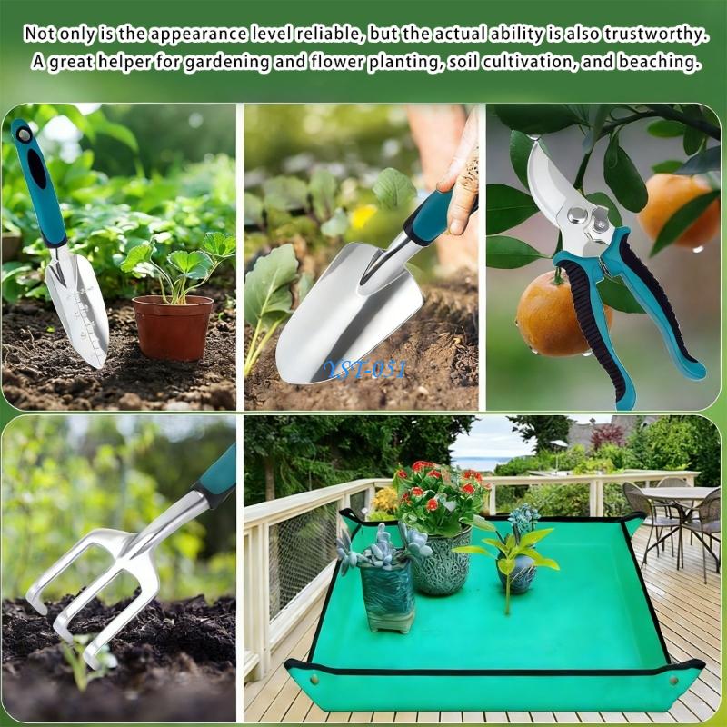 E15A 園芸用品7点セット キャリングバッグ付き 耐光耐食 - Gardening Tools Knife のレビューと価格