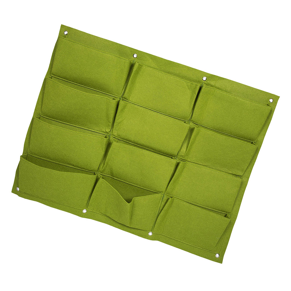 1個入りフェルト製壁掛け植物バッグ、縦型12ポケットプランタ - Grow Bags のレビューと価格