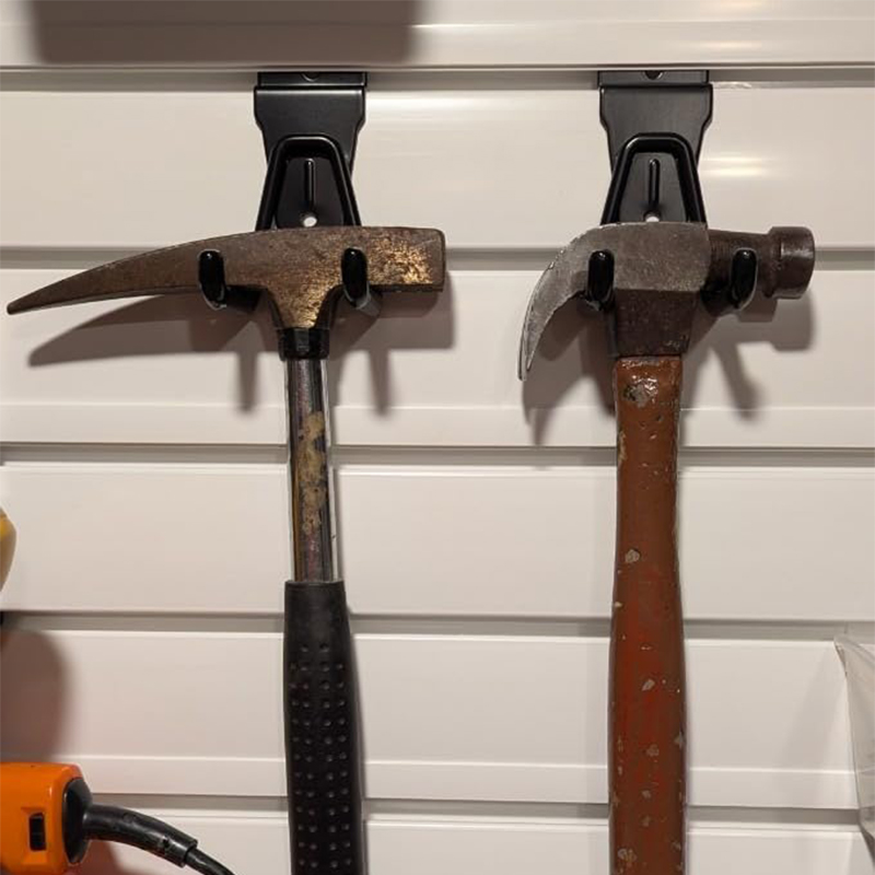 壁掛け溝付きプレート高耐久金属フックガレージ収納ラックノンス - Gardening Tools Rack のレビューと価格