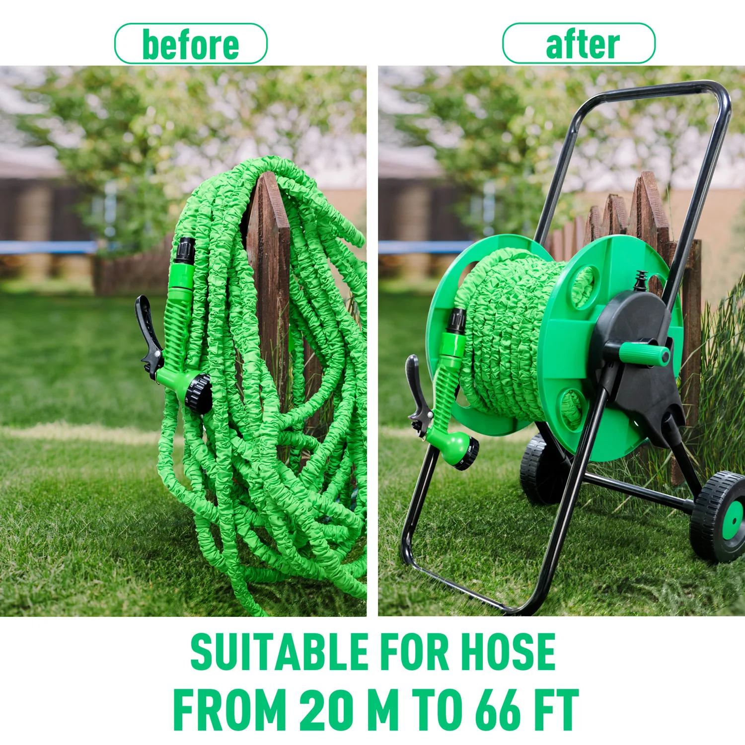 プレミアムガーデンパワーツール水道管収納ラックリール、家庭用 - Gardening Tools Rack のレビューと価格