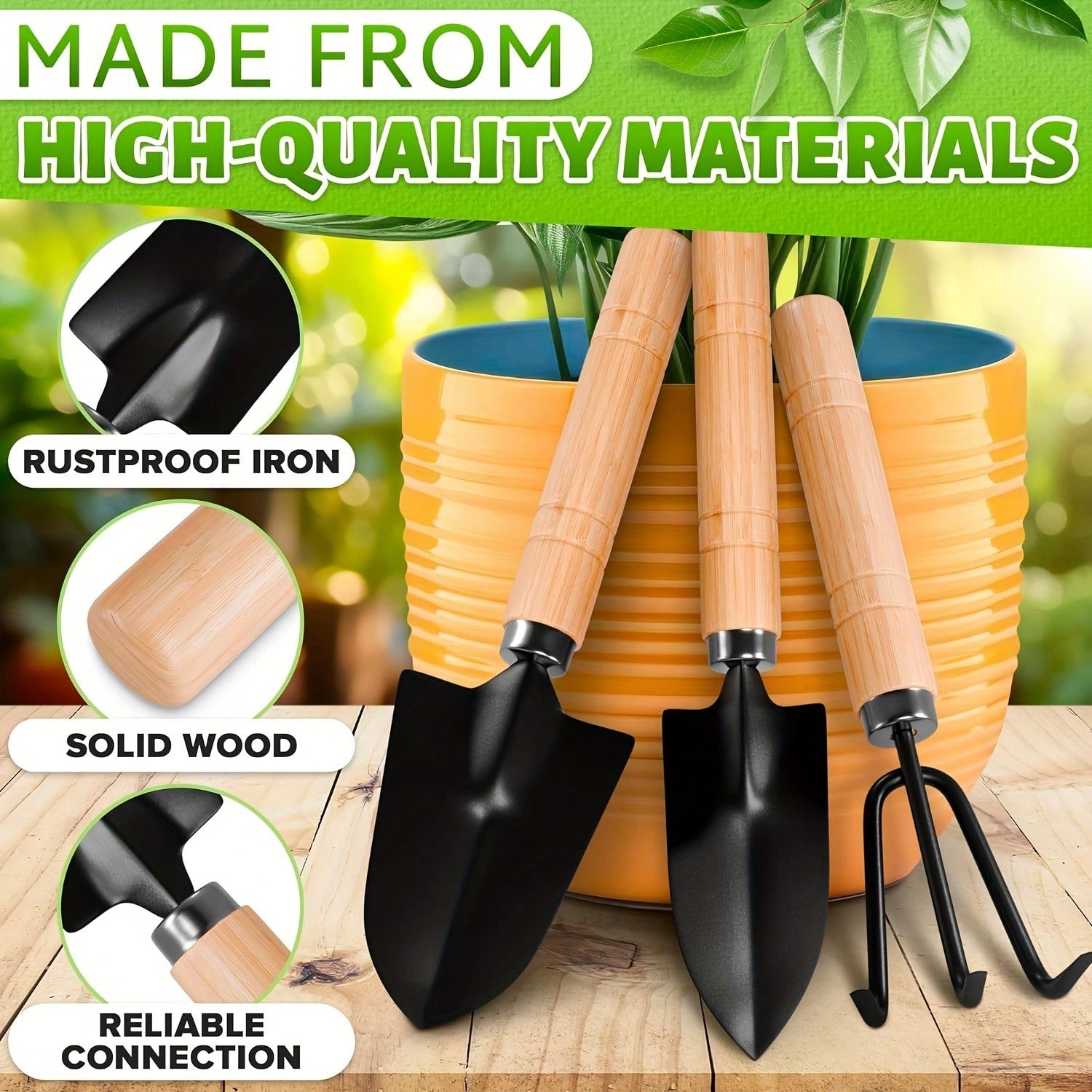 3PC/1 セットミニガーデニングツールセットポータブル小型 - Gardening Tools Bundle のレビューと価格