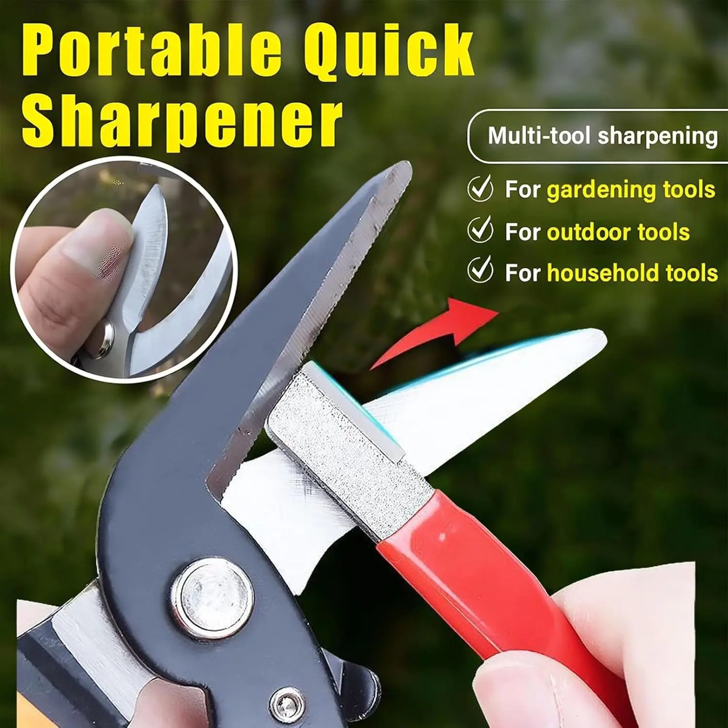 携帯型クイックシャープナー 手動研磨器 ハンドヘルドナイフ研 - Gardening Tools Knife のレビューと価格