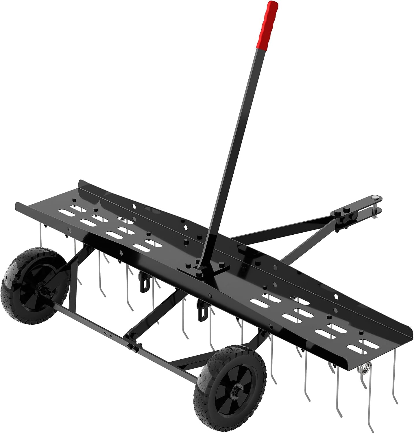 牽引式芝生脱草機レーキアタッチメント、頑丈なスプリングスチー - Gardening Yard Tools のレビューと価格