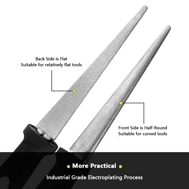 ダイヤモンドシャープナー金属製ダブルサンドファイルはさみ園芸 - Gardening Tools Knife のレビューと価格