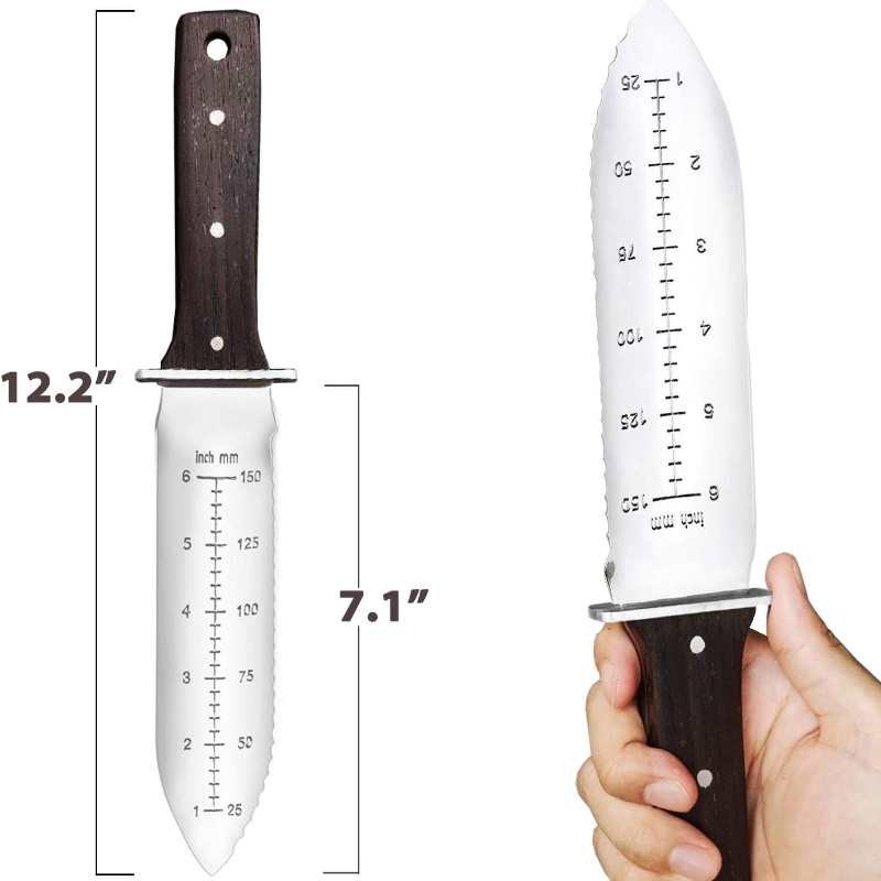 1個のプロ仕様のホリガーデンナイフ、革製シース、保護ハンドガ - Gardening Tools Knife のレビューと価格