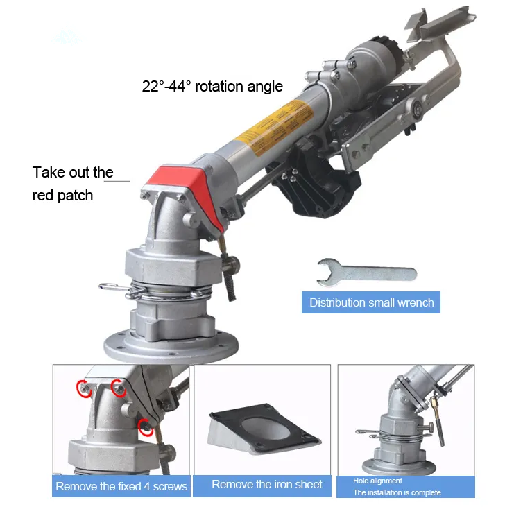 スプリンクラーガン農業灌漑ガーデン散水機回転式大型レインガン - Gardening Tools Big のレビューと価格