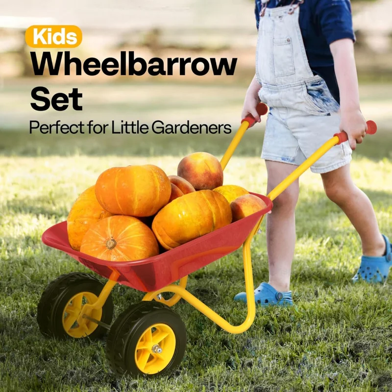 子供用手押し車 ガーデンカート 幼児用ガーデニングツールセッ - Gardening Tools Toys のレビューと価格